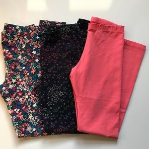 Girl Leggings Lot Of 3 Crewcuts Gap Tea Size 12